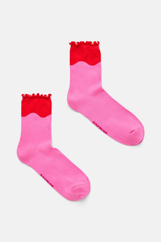 Image of Socks. Productname: Wavy Ankle Sock Pink in Multi colour by brand - Gorman