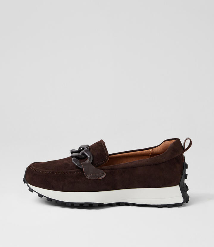 Image of Sneakers. Productname: Orion Choc Suede Sneakers in Choc colour by brand - MIDAS