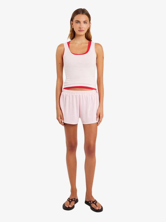Image of a model wearing Shorts. Productname: LIIDO Pointelle Shorts in Pink Pointelle colour by brand - LIIDO
