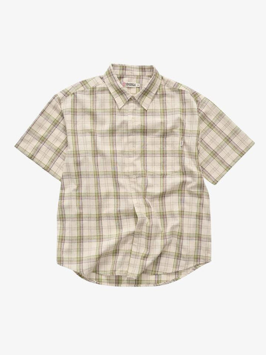 Image of a model wearing Tops. Productname: S-Double Channel Shirt in White/Green colour by brand - S-Double