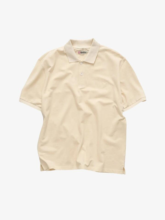 Image of a model wearing Tops. Productname: S-Double Classic Pique Polo Shirt in Greige colour by brand - S-Double