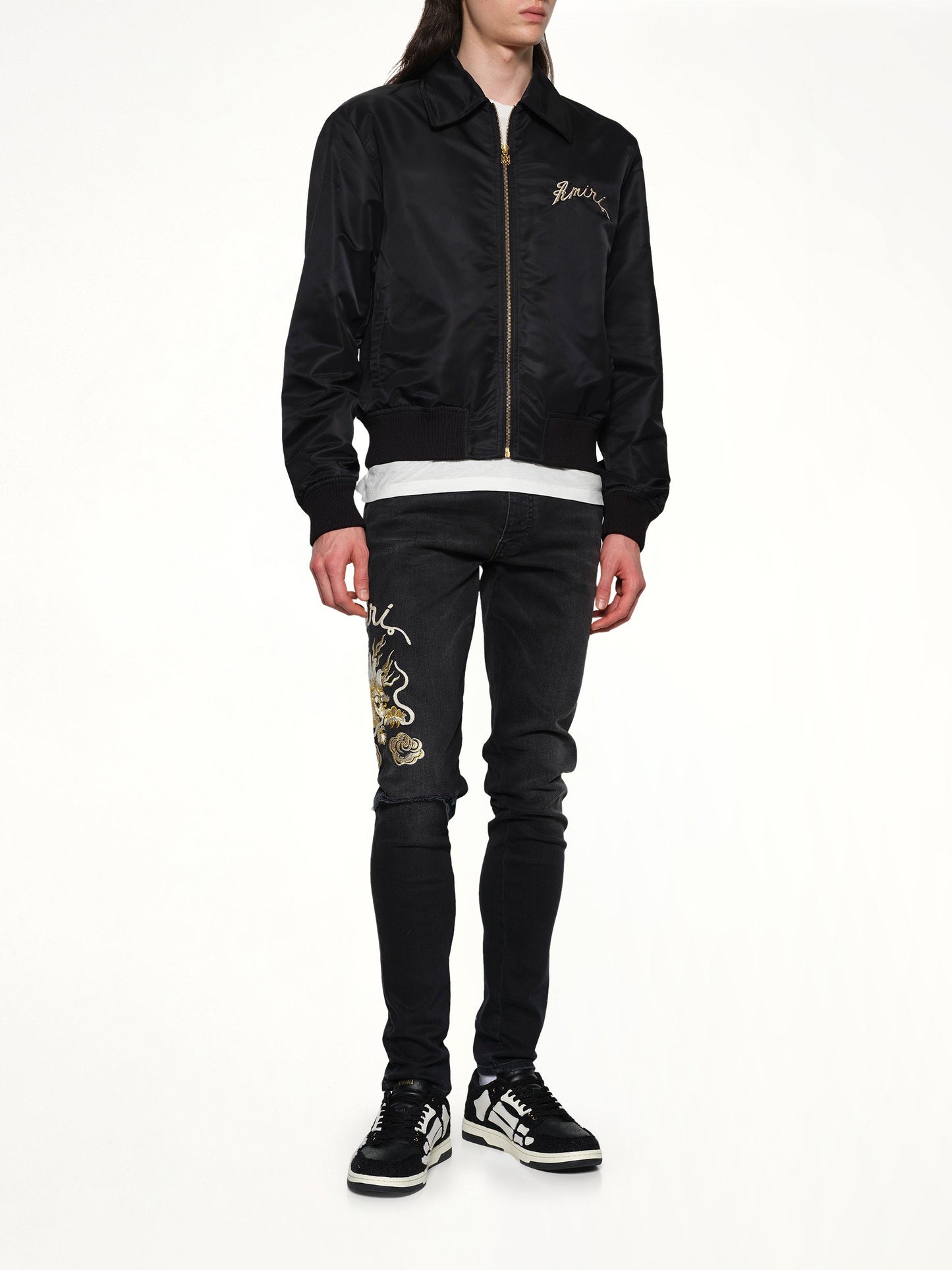 AMIRI AMIRI Dragon Nylon Bomber (Black)