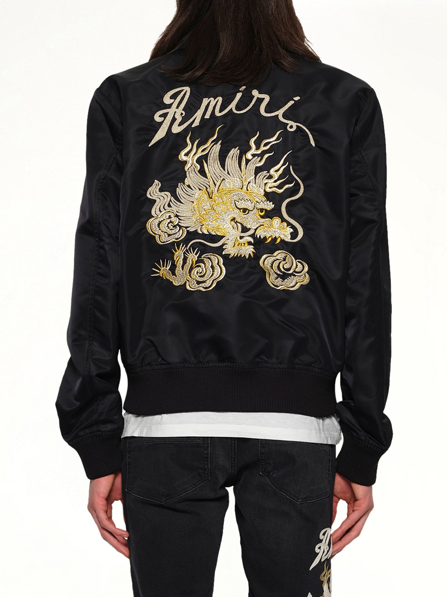 AMIRI AMIRI Dragon Nylon Bomber (Black)