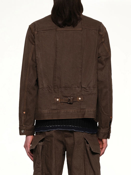 SACAI Denim Jacket (Brown)