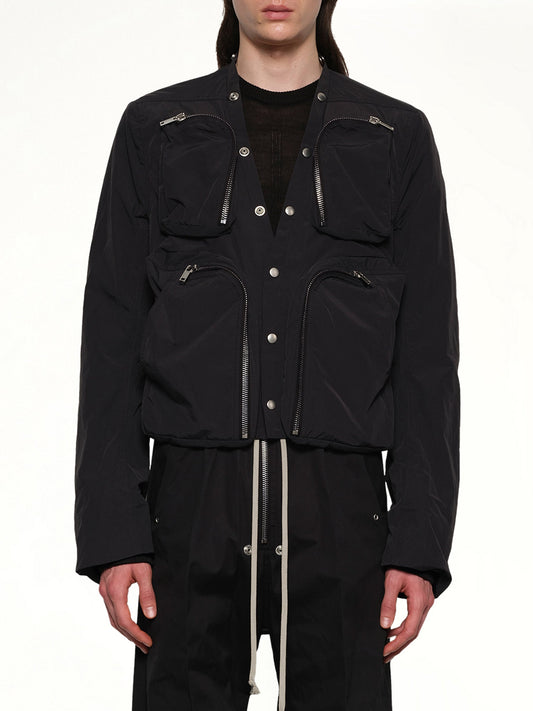 Image of Coats & Jackets. Product name - Cargo Jacket in Black colour by brand - RICK OWENS