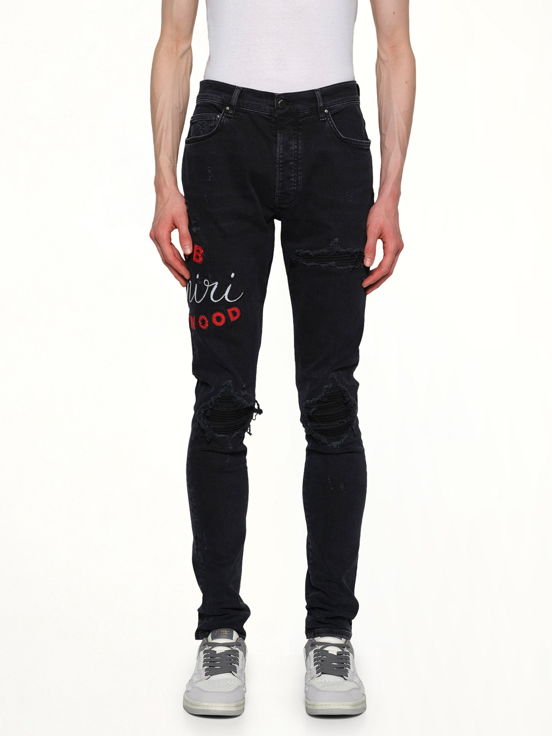 Image of Jeans. Product name - Club Amiri MX1 Jean in Black colour by brand - AMIRI