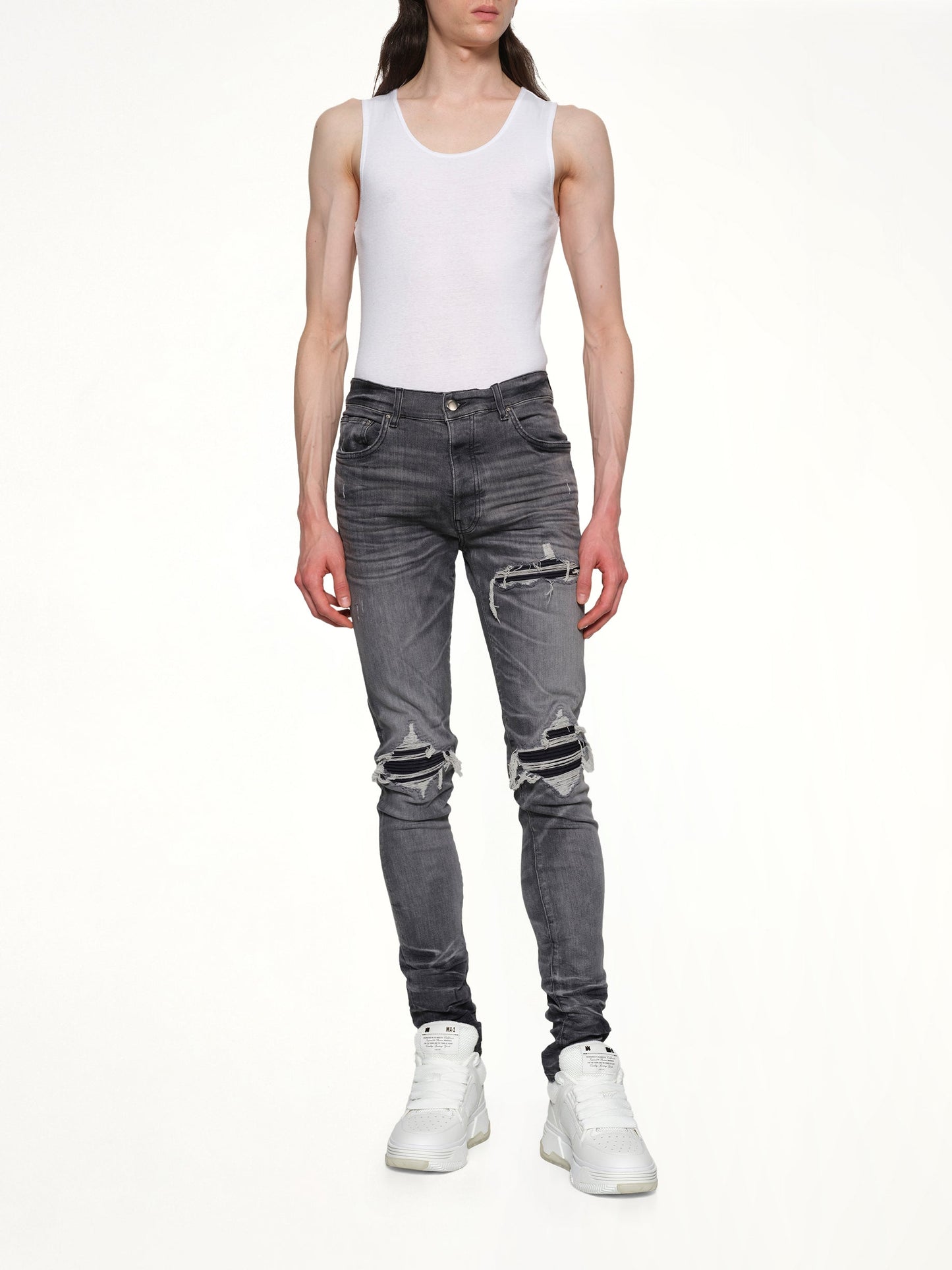 AMIRI Suede MX1 Jeans (Storm Grey)