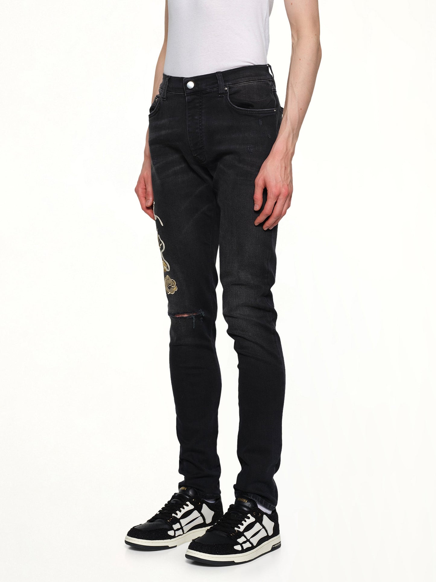 Amiri Dragon Repair Slim Jean (Black)
