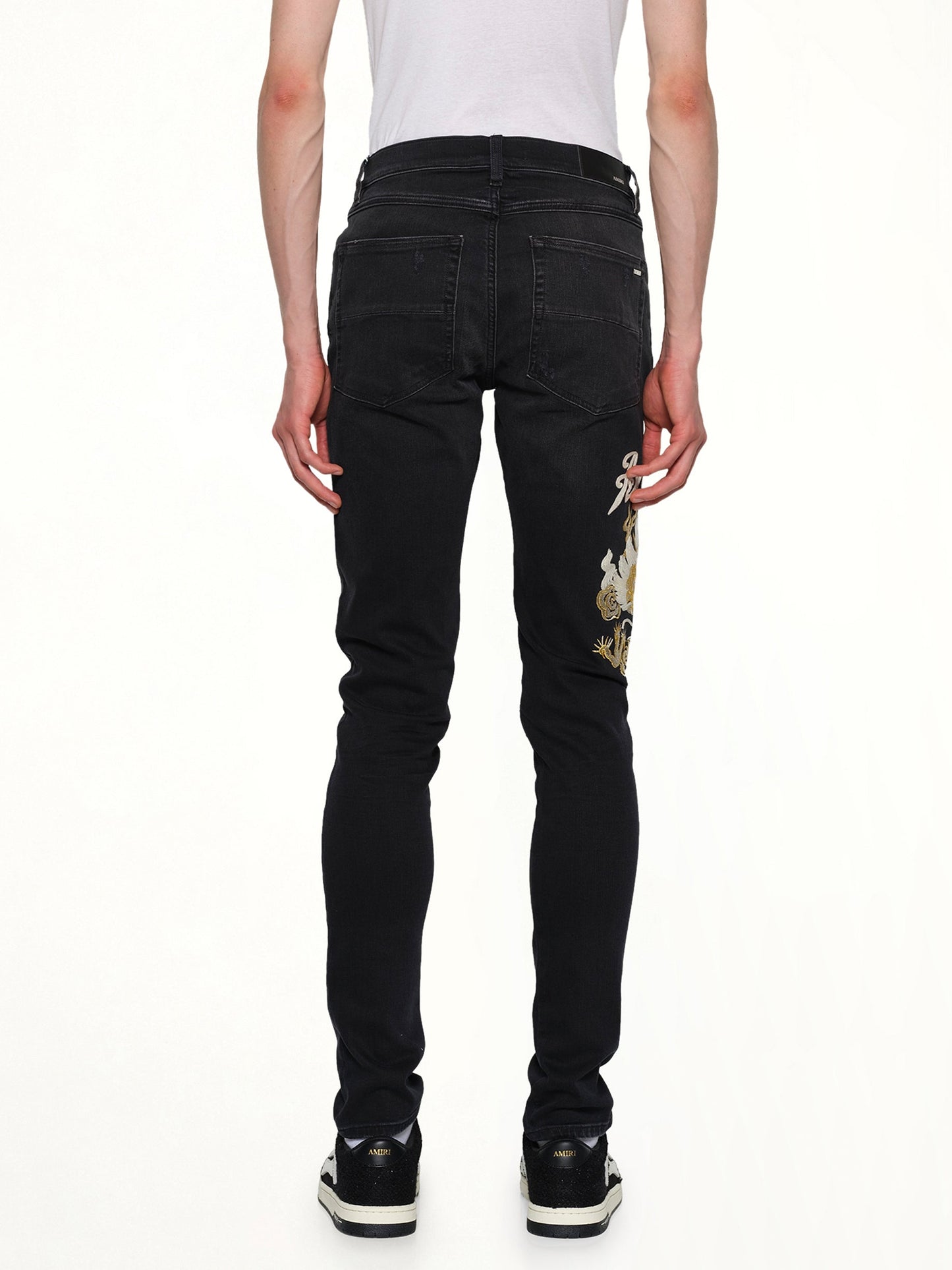 Amiri Dragon Repair Slim Jean (Black)