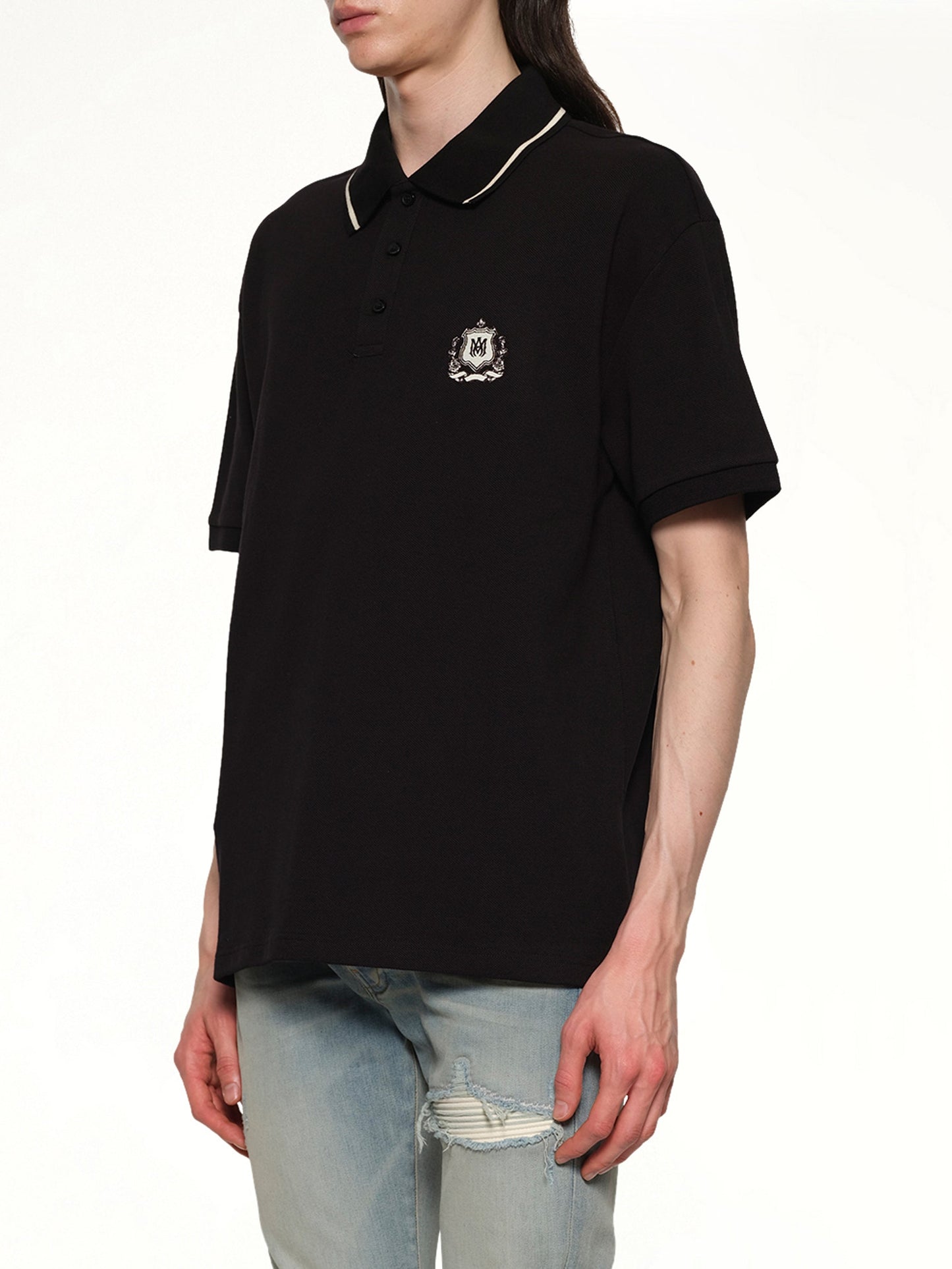 AMIRI MA Crest Polo (Black)
