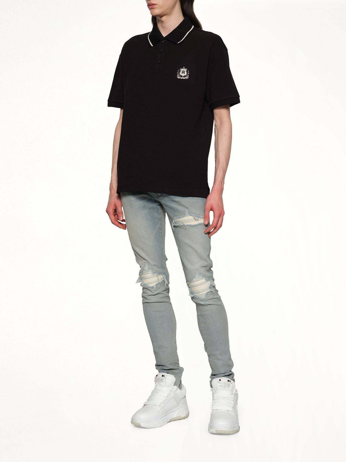 AMIRI MA Crest Polo (Black)
