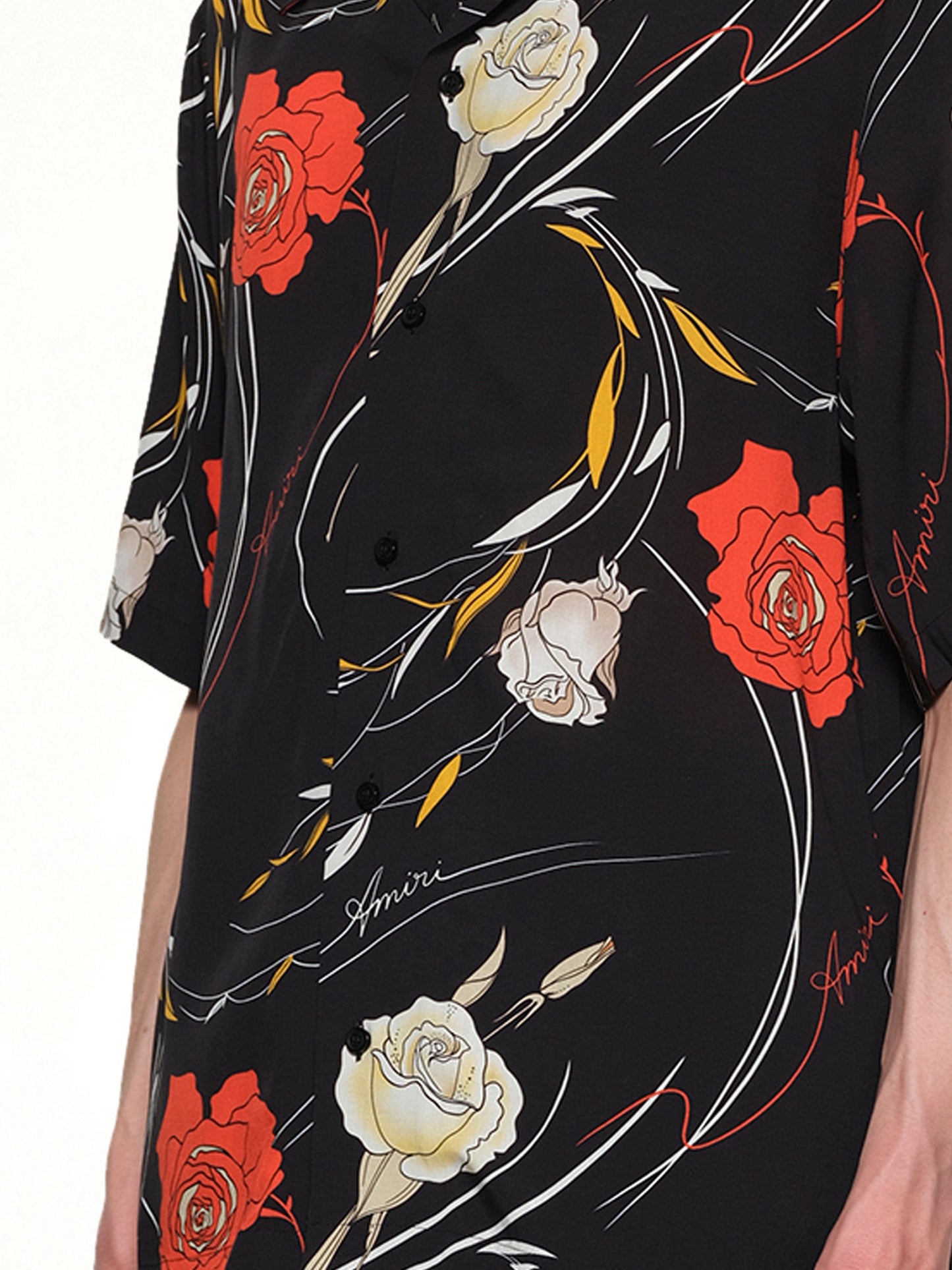 AMIRI Floral Camp Shirt (Black)