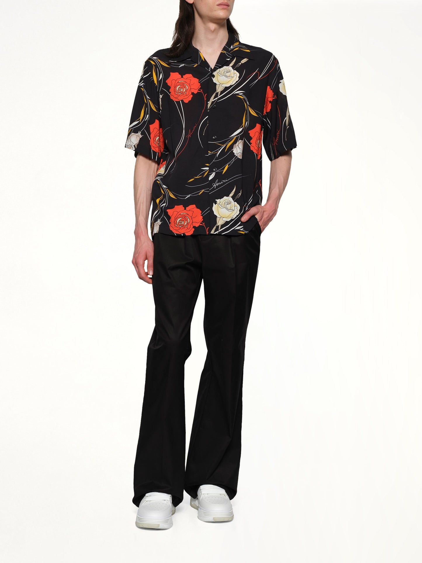 AMIRI Floral Camp Shirt (Black)