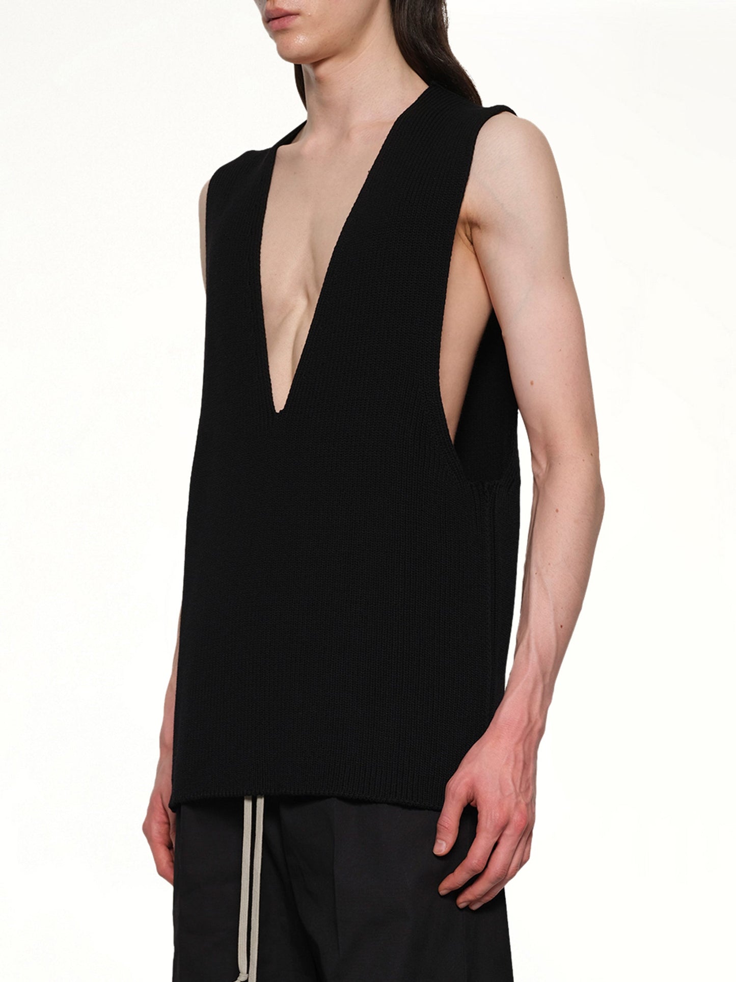RICK OWENS V Tank Top (Black)