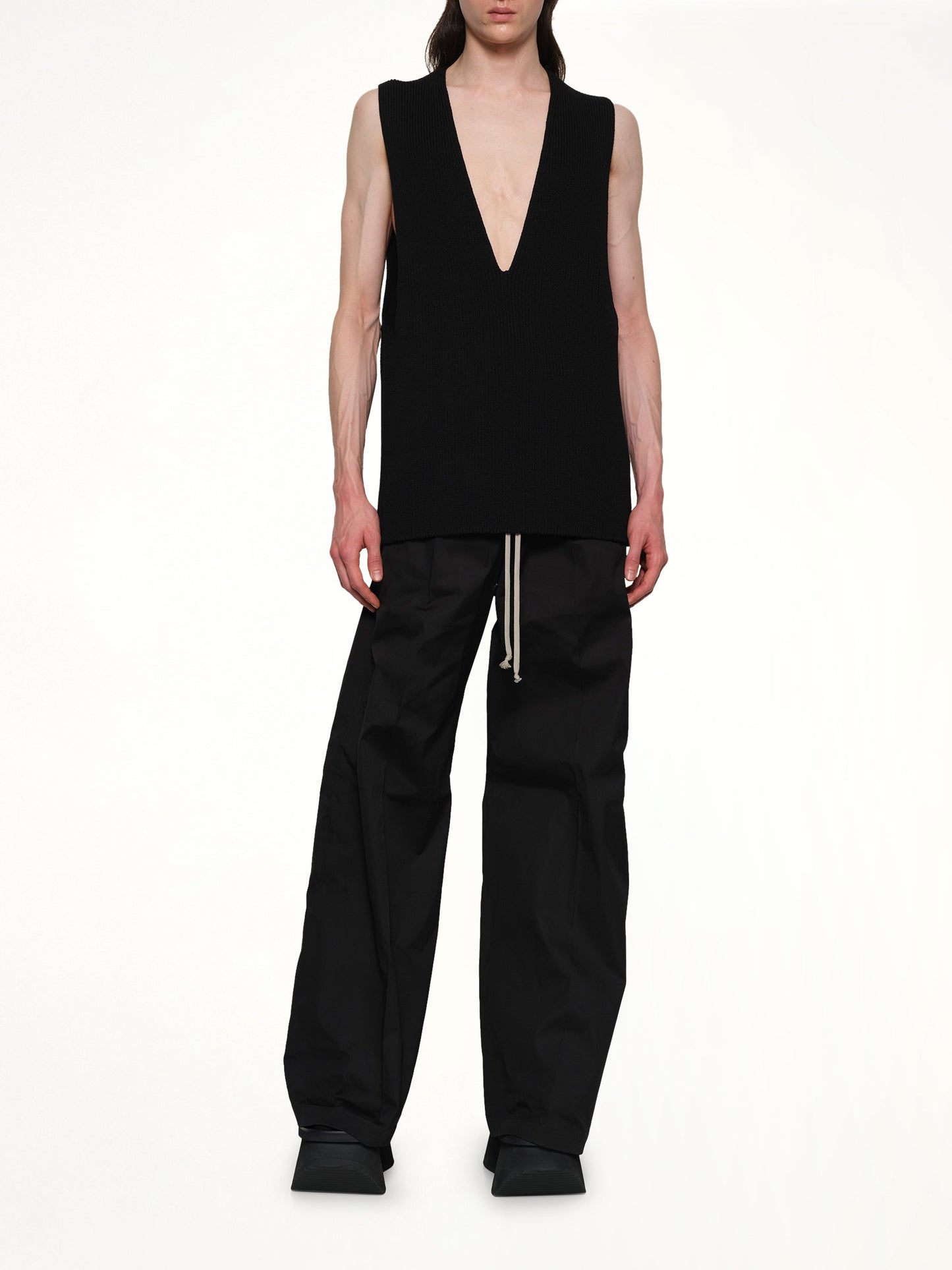 RICK OWENS V Tank Top (Black)