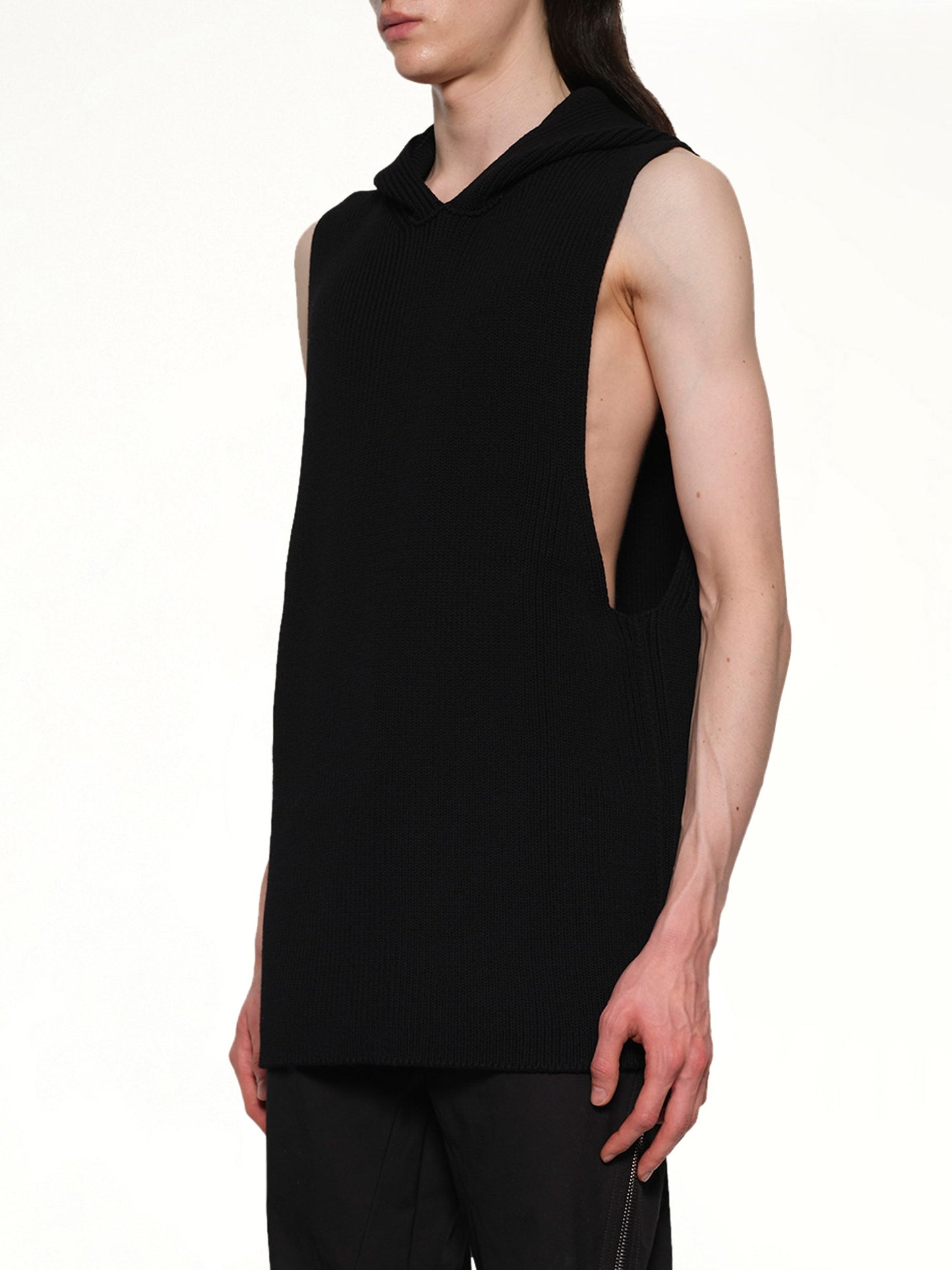 RICK OWENS Hooded Tank (Black)