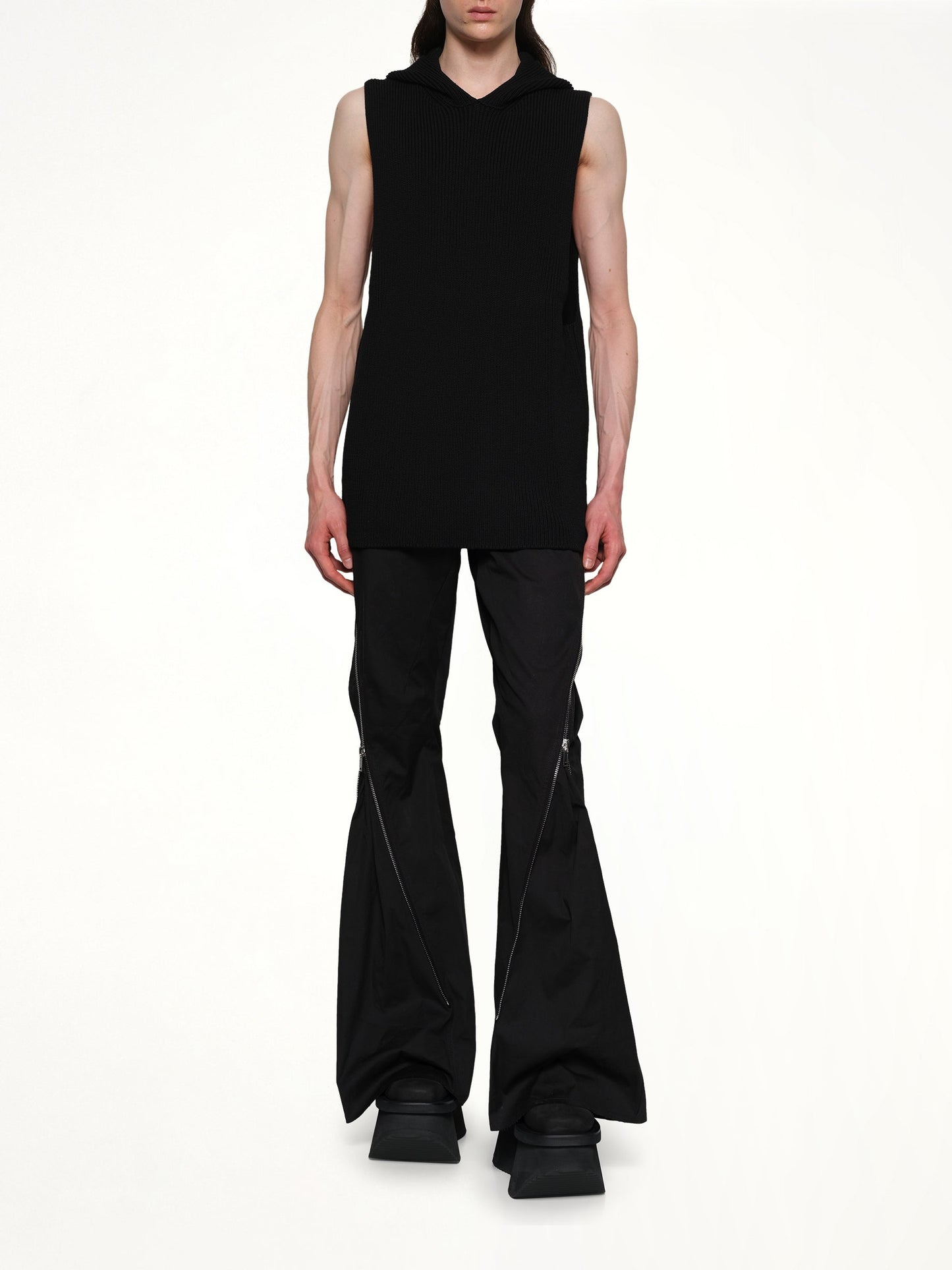 RICK OWENS Hooded Tank (Black)