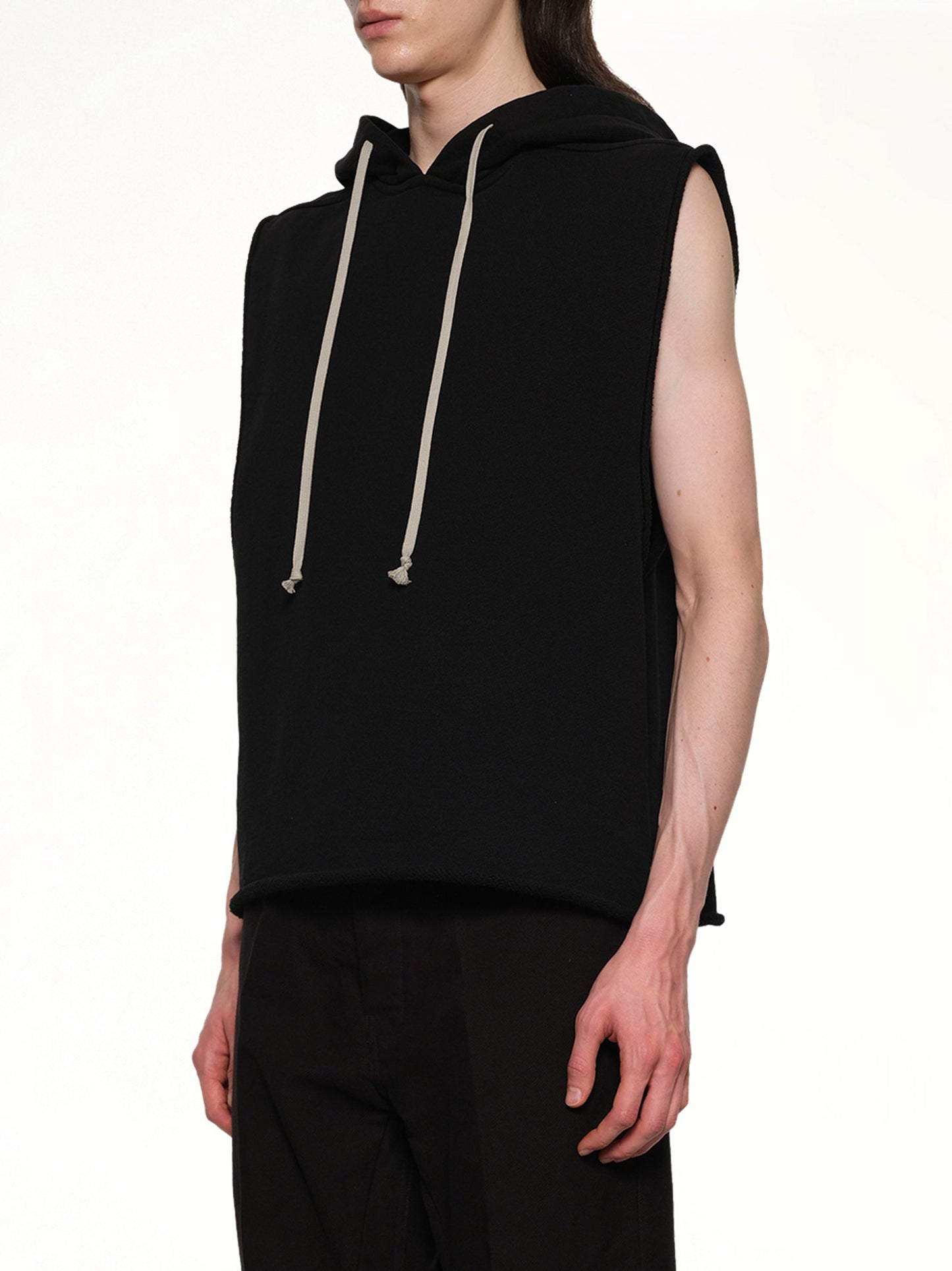 RICK OWENS Knit Hooded Tunic (Black)