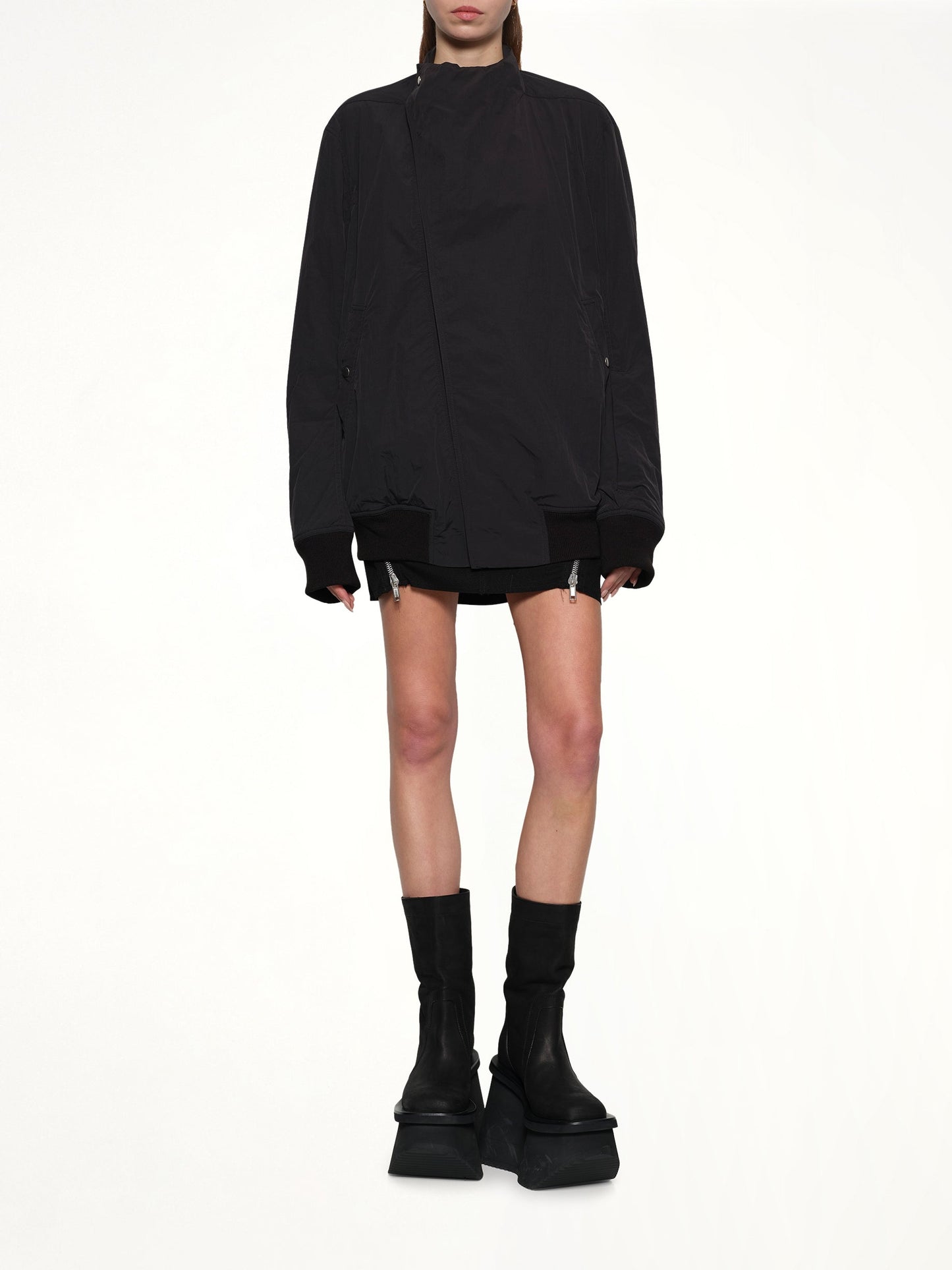 RICK OWENS Hollywood Flight Jacket (Black)