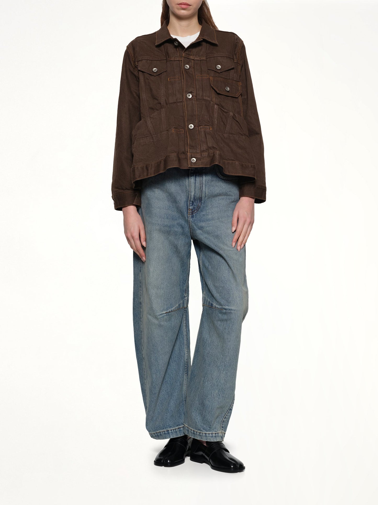 SACAI Denim Jacket (Brown)