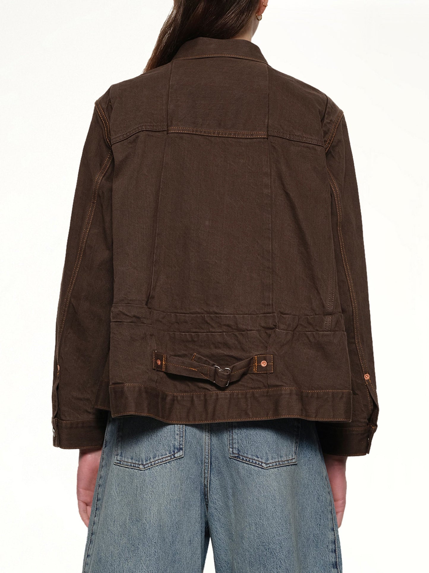 SACAI Denim Jacket (Brown)