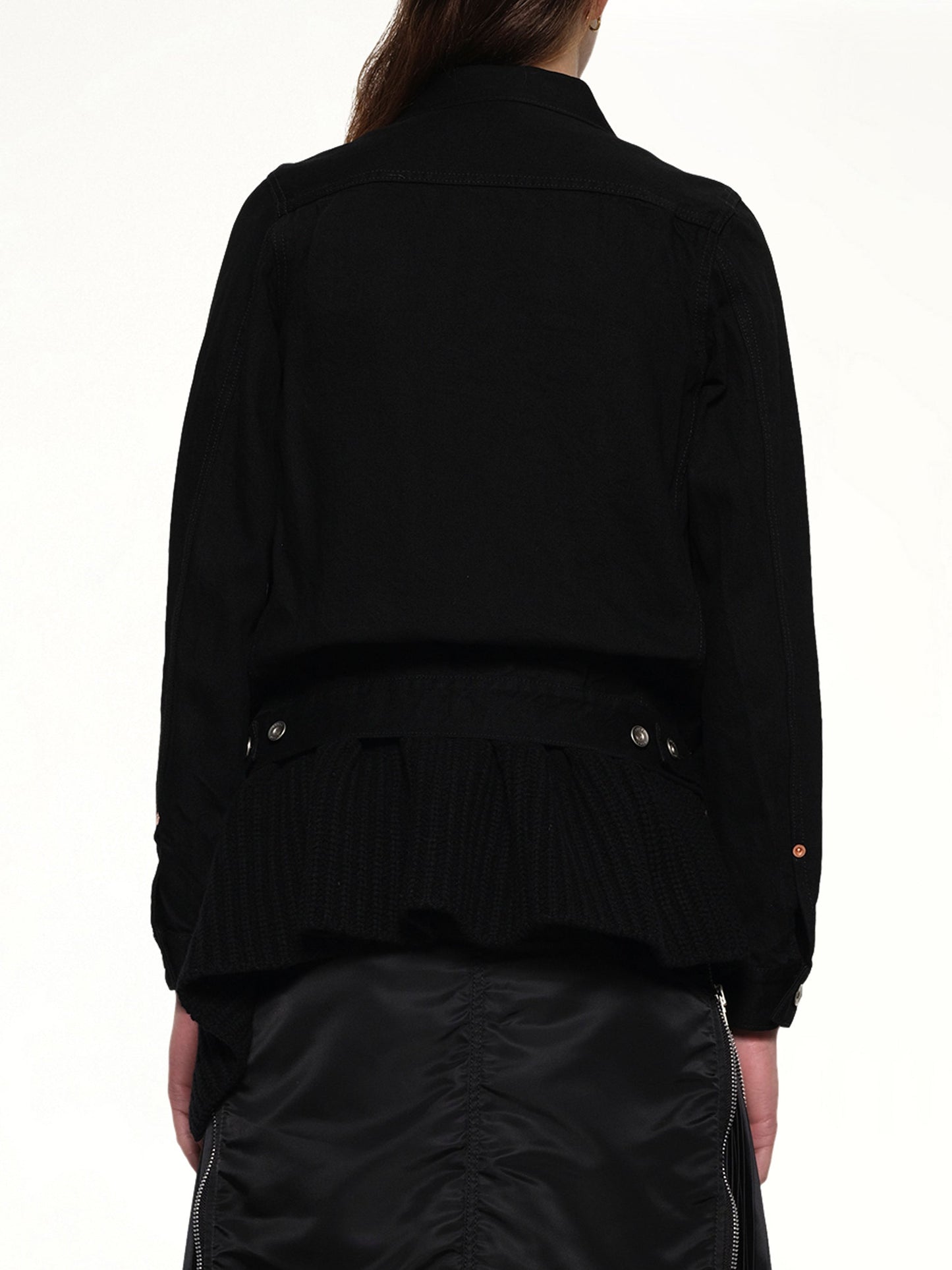 SACAI Denim x Wool Knit Jacket (Black)
