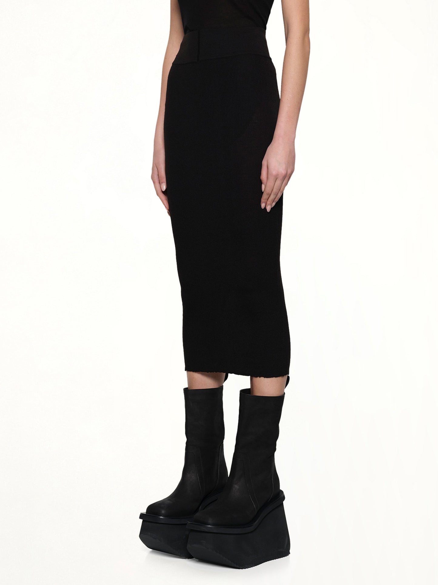 RICK OWENS Calf Skirt Motivo (Black)