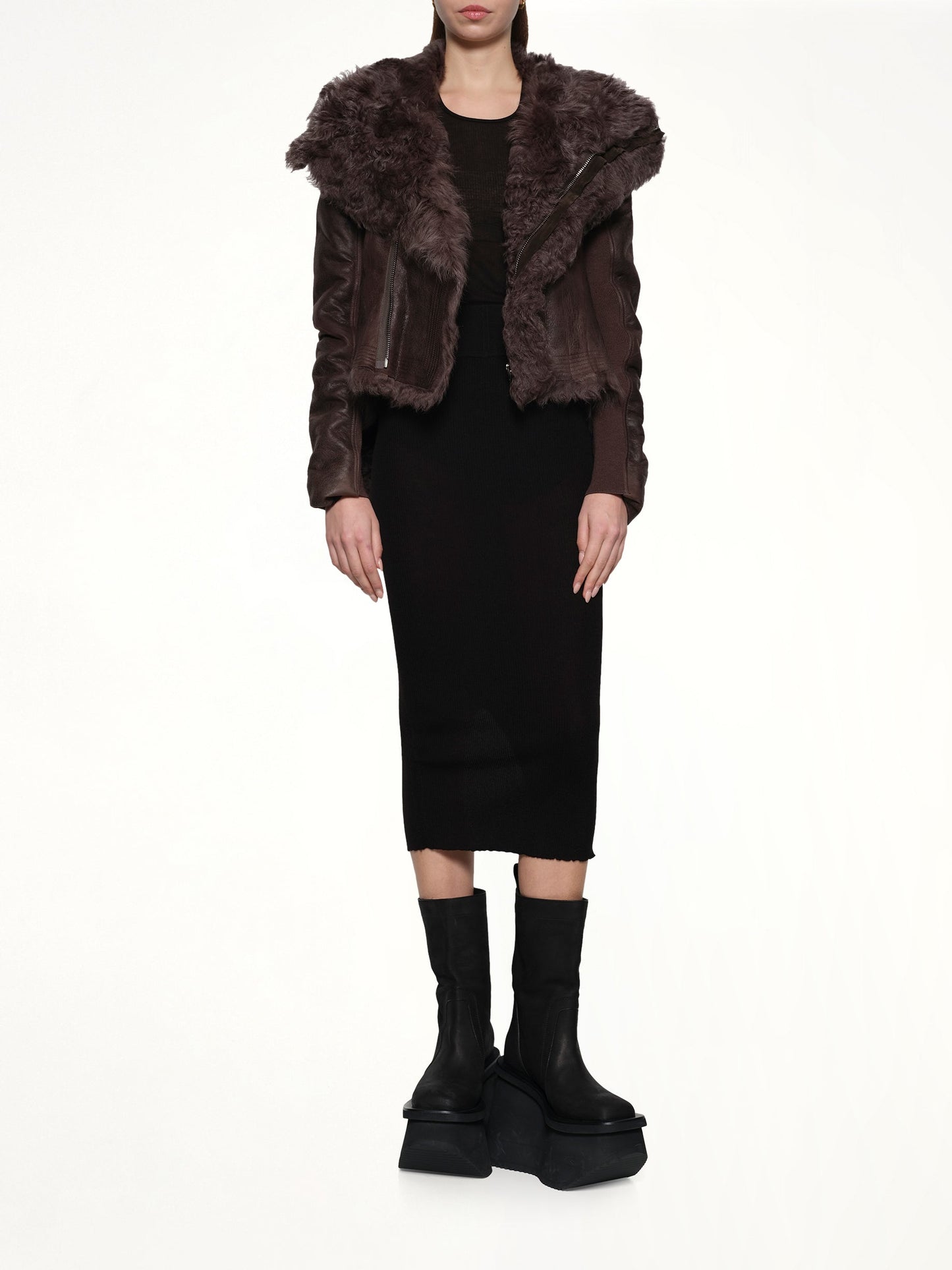 RICK OWENS Calf Skirt Motivo (Black)