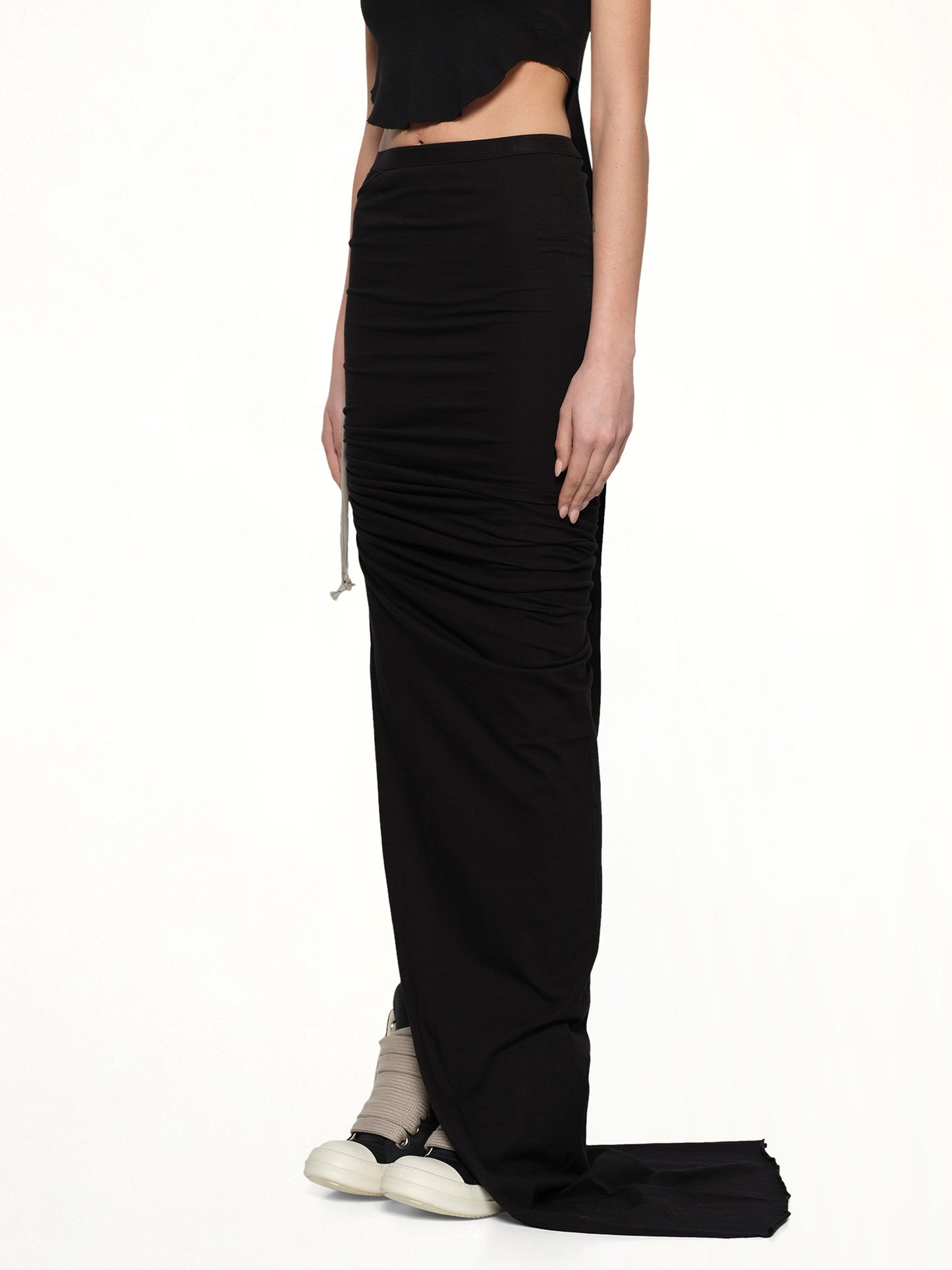 RICK OWENS DRKSHDW Soft Edfu Long Skirt (Black)