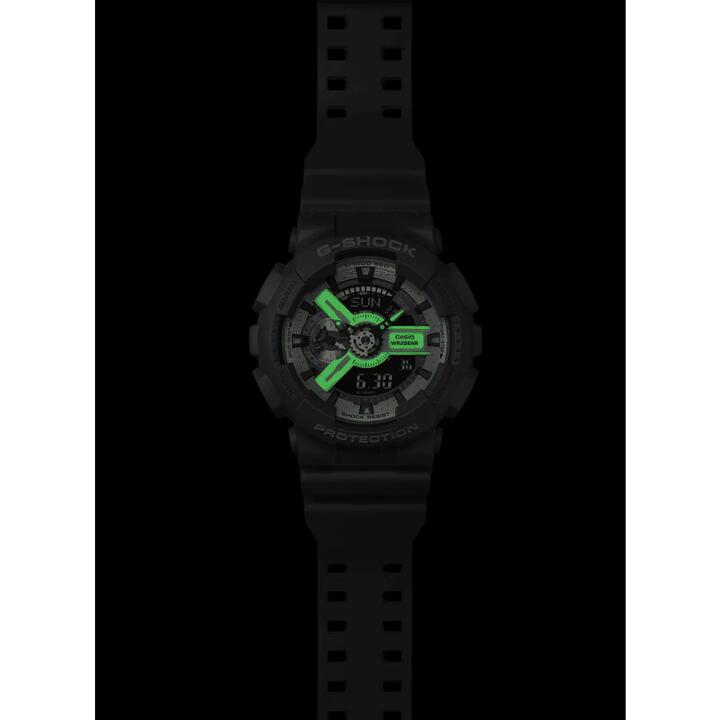 Image of Watches. Productname: Casio G Shock Hidden Glow Digital Watch GA110HD-8A in Watch colour by brand - Casio G Shock
