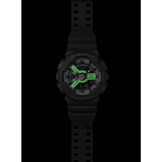 Image of Watches. Productname: Casio G Shock Hidden Glow Digital Watch GA110HD-8A in Watch colour by brand - Casio G Shock