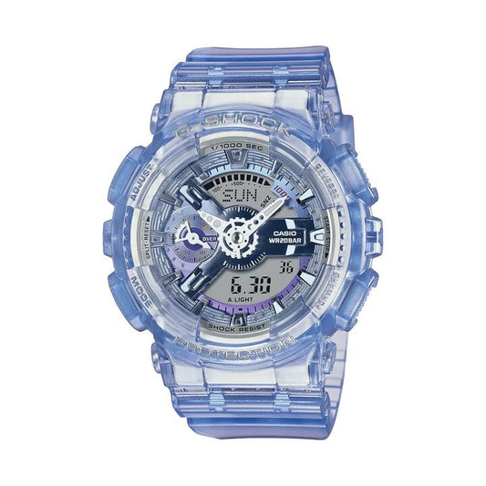 Image of Watches. Productname: Casio G Shock Virtual World Blue Digital Watch GMAS110VW-6A in Watch colour by brand - Casio G Shock
