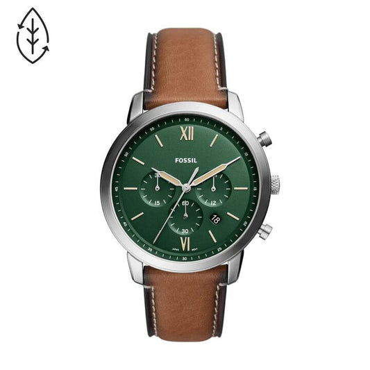Image of Watches. Productname: Fossil Neutra Green and Silver Men's Watch FS5963 in Watch colour by brand - Fossil