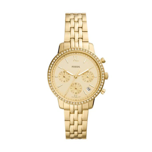Image of Watches. Productname: Fossil Neutra Gold Women's Watch ES5219 in Watch colour by brand - Fossil