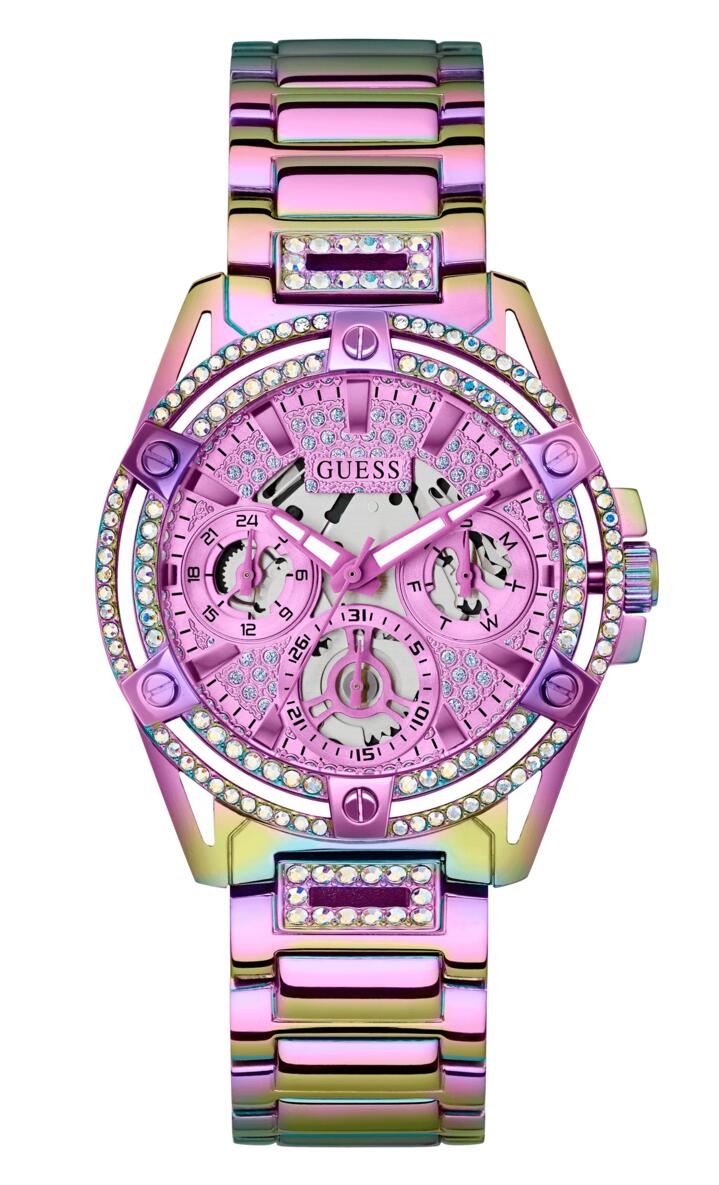 Image of Watches. Productname: Guess Queen Purple Iridescent Women's Watch GW0464L4 in Watch colour by brand - Guess