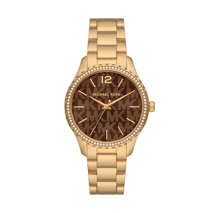 Image of Watches. Productname: Michael Kors Layton Gold and Brown Women's Watch MK7296 in Watch colour by brand - Michael Kors