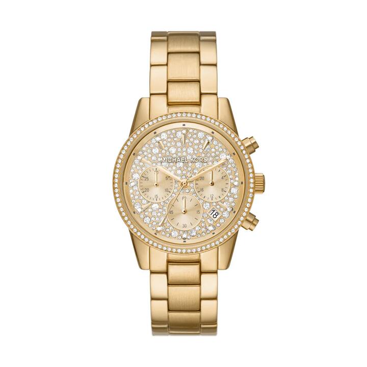 Image of Watches. Productname: Michael Kors Women's Ritz Chronograph Gold-Tone Stainless Steel Watch MK7310 in Watch colour by brand - Michael Kors