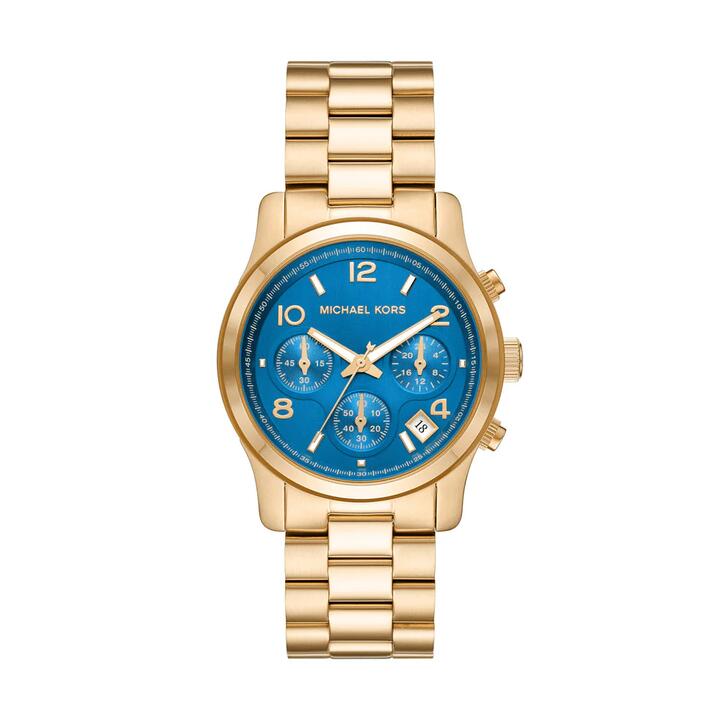 Image of Watches. Productname: Michael Kors Mini Everest MK7353 Gold and Blue Women's Watch in Watch colour by brand - Michael Kors