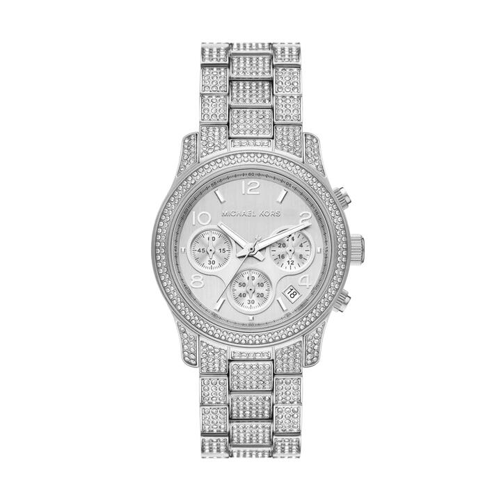 Image of Watches. Productname: Michael Kors Runway Pavï¿½ Silver-Tone Watch mk7434 in Watch colour by brand - Michael Kors