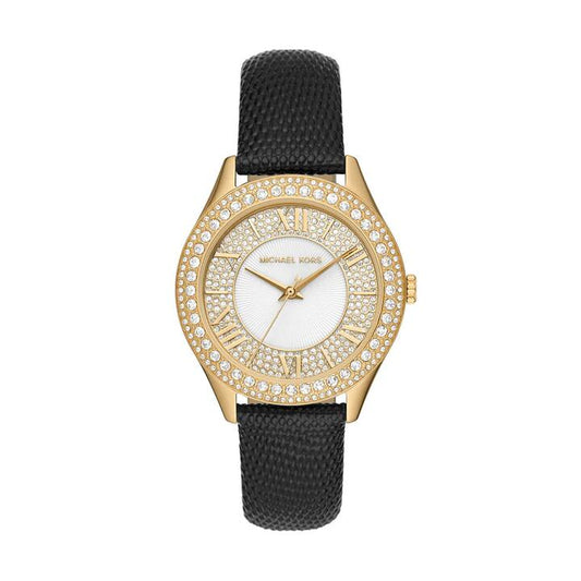 Image of Watches. Productname: Michael Kors Harlowe MK2988 Black and Gold Women's Watch in Watch colour by brand - Michael Kors