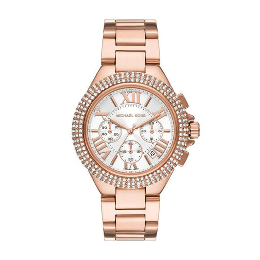 Image of Watches. Productname: Michael Kors Camille Rose Gold and Stone Women's Watch MK6995 in Watch colour by brand - Michael Kors