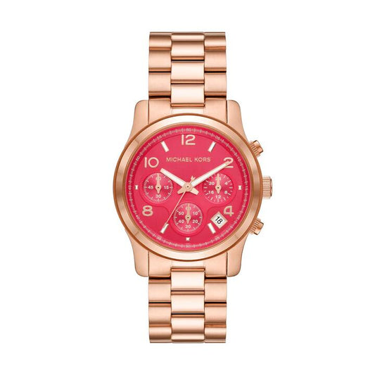 Image of Watches. Productname: Michael Kors Runway MK7352 Red and Rose Gold Women's Watch in Watch colour by brand - Michael Kors