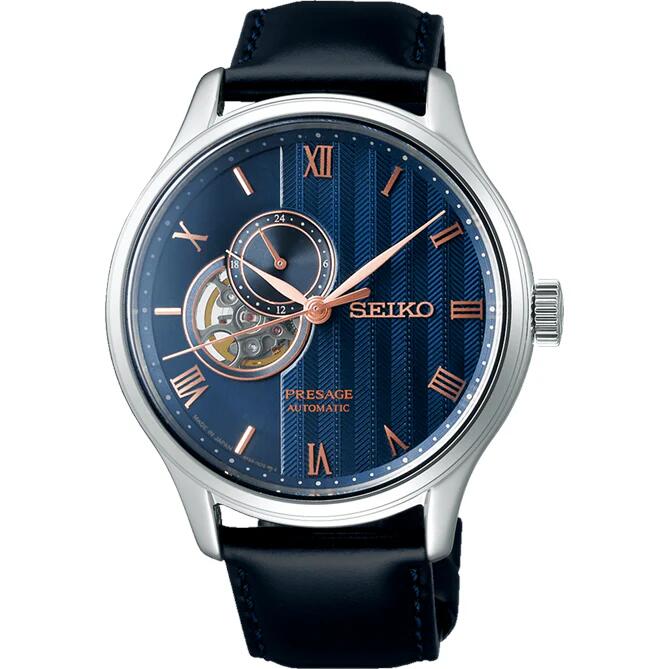 Image of Watches. Productname: Seiko Presage Blue and Silver Men's Watch SSA421J in Watch colour by brand - Seiko