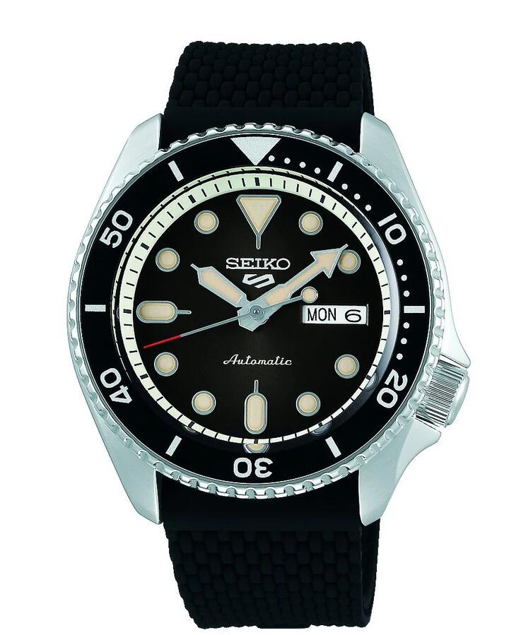 Image of Watches. Productname: Seiko 5 Sports Men's Automatic Black Watch SRPD73K in Watch colour by brand - Seiko