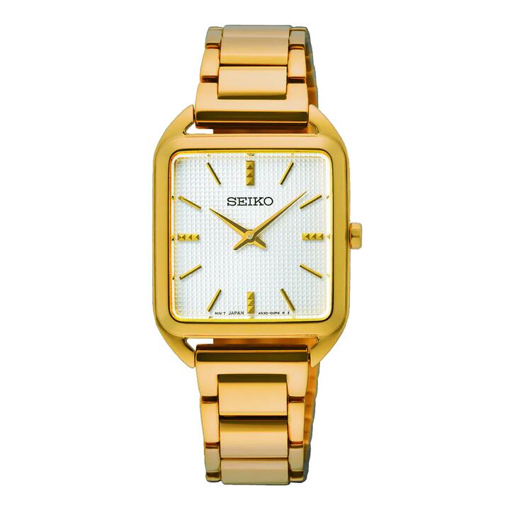 Image of Watches. Productname: Seiko Ladies Stainless Steel White Watch SWR078P in Watch colour by brand - Seiko