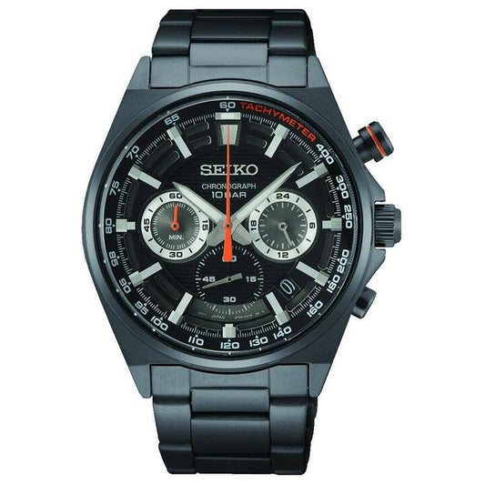 Image of Watches. Productname: Seiko Chronograph Black Men's Watch SSB399P in Watch colour by brand - Seiko
