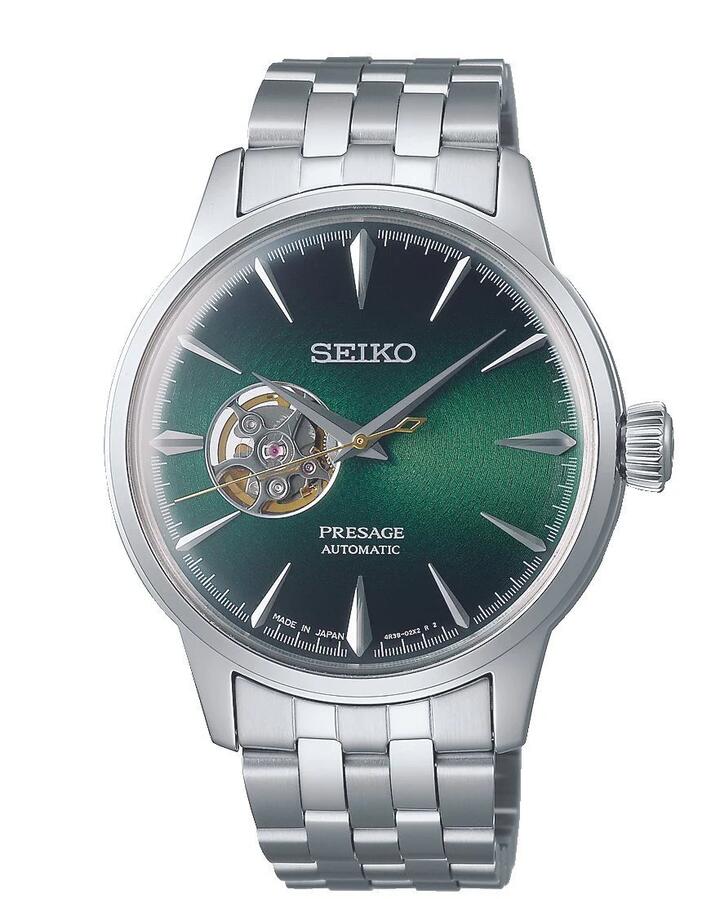 Image of Watches. Productname: Seiko Presage Green and Silver Men's Watch SSA441J in Watch colour by brand - Seiko
