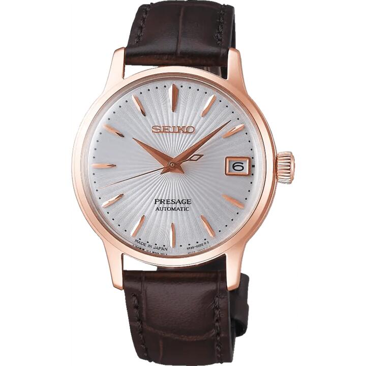 Image of Watches. Productname: Seiko Cocktail Time Automatic Brown Leather Watch SRP852J in Watch colour by brand - Seiko