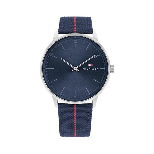 Image of Watches. Productname: Tommy Hilfiger Hendrix Navy Nylon Navy Dial Men's Watch 1791844 in Watch colour by brand - Tommy Hilfiger