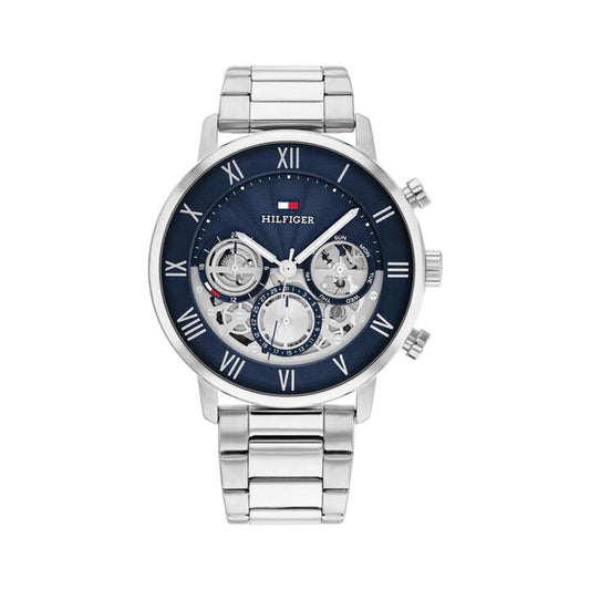 Image of Watches. Productname: Tommy Hilfiger Legend Stainless Steel Navy Dial Men's Watch 1710569 in Watch colour by brand - Tommy Hilfiger